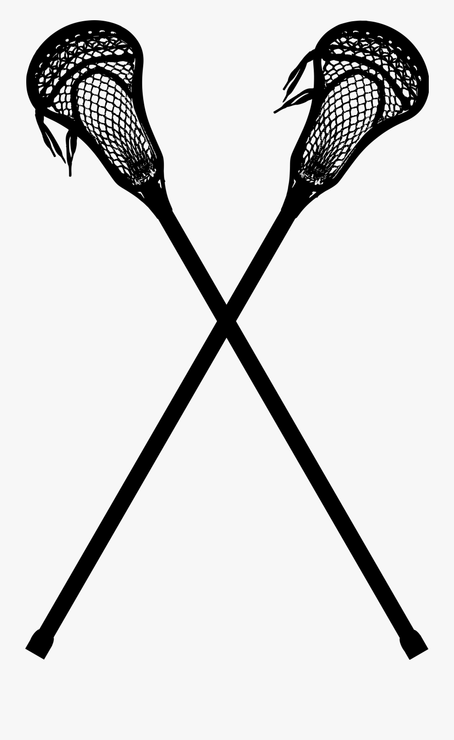 Crossed Lacrosse Sticks Skinny - Transparent Lacrosse Stick Clipart, Transparent Clipart