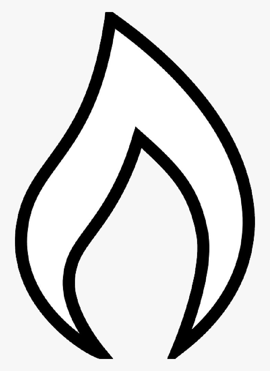 Fire Symbol Black And - Clipart Candle Flames, Transparent Clipart