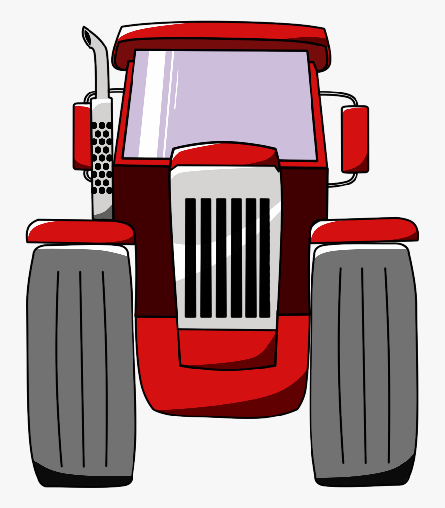 Tractor Opengameart Org Tractorpng - Front View Of Cartoon Tractor, Transparent Clipart