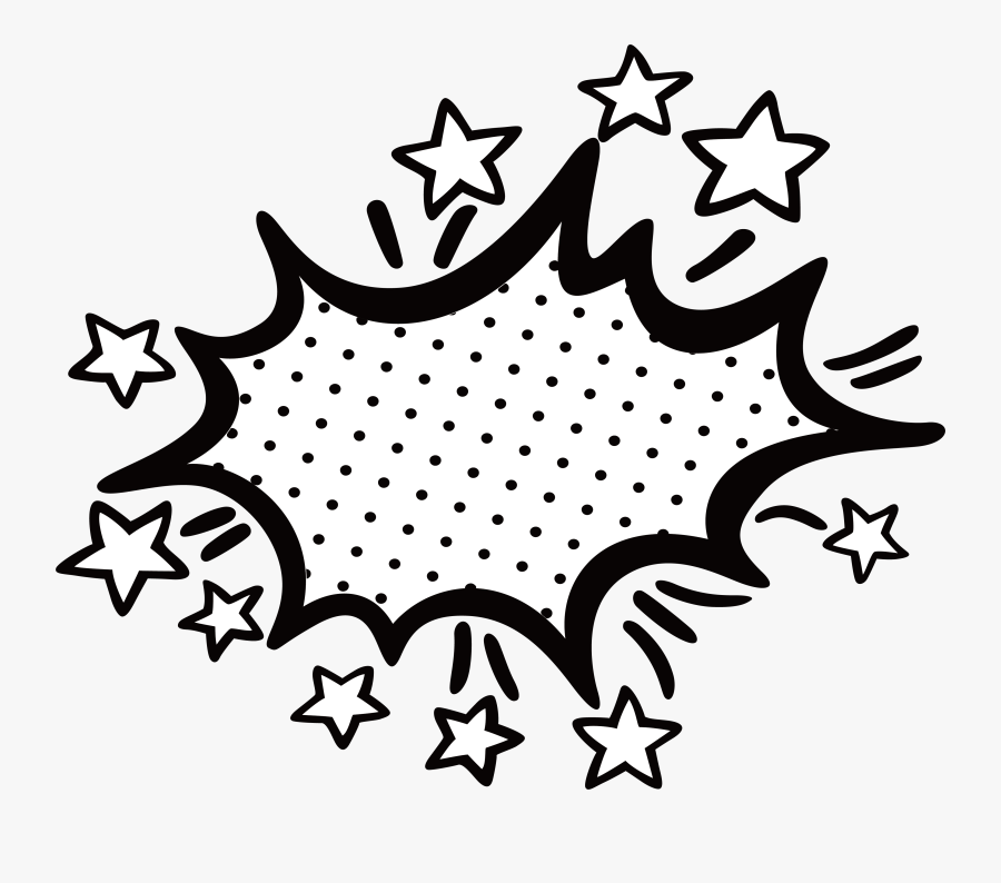 Explosion Sticker Clip Art - Explosion Clipart Black And White, Transparent Clipart