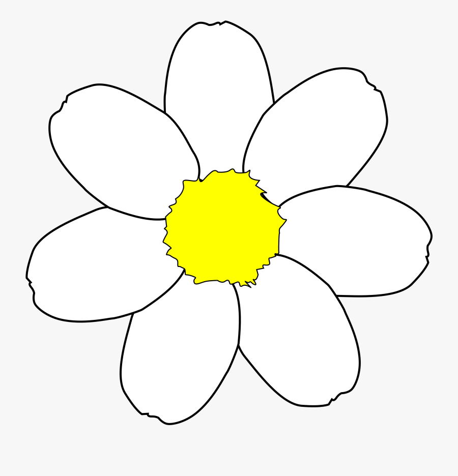 Daisy Clipart Flower Outline 7 Petal Flower Template , Free