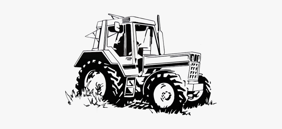 Tug, Tractors, Agriculture - Desenho Preto E Branco Trator, Transparent Clipart