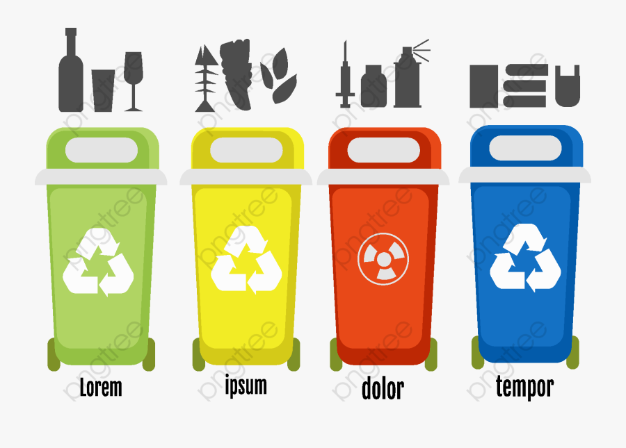 Trash Can - Waste Segregation Clipart Png, Transparent Clipart