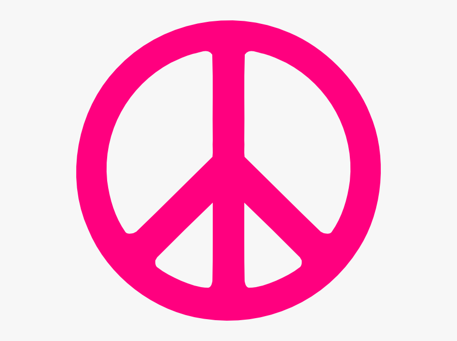 Pink Peace Sign Clipart, Transparent Clipart