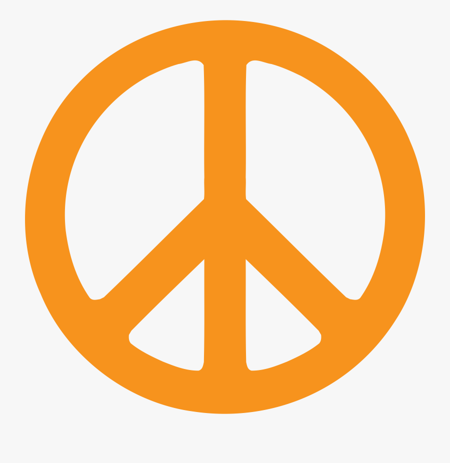 Orange Peace Sign Clip Art Clipart Download - Peace Symbol Png, Transparent Clipart