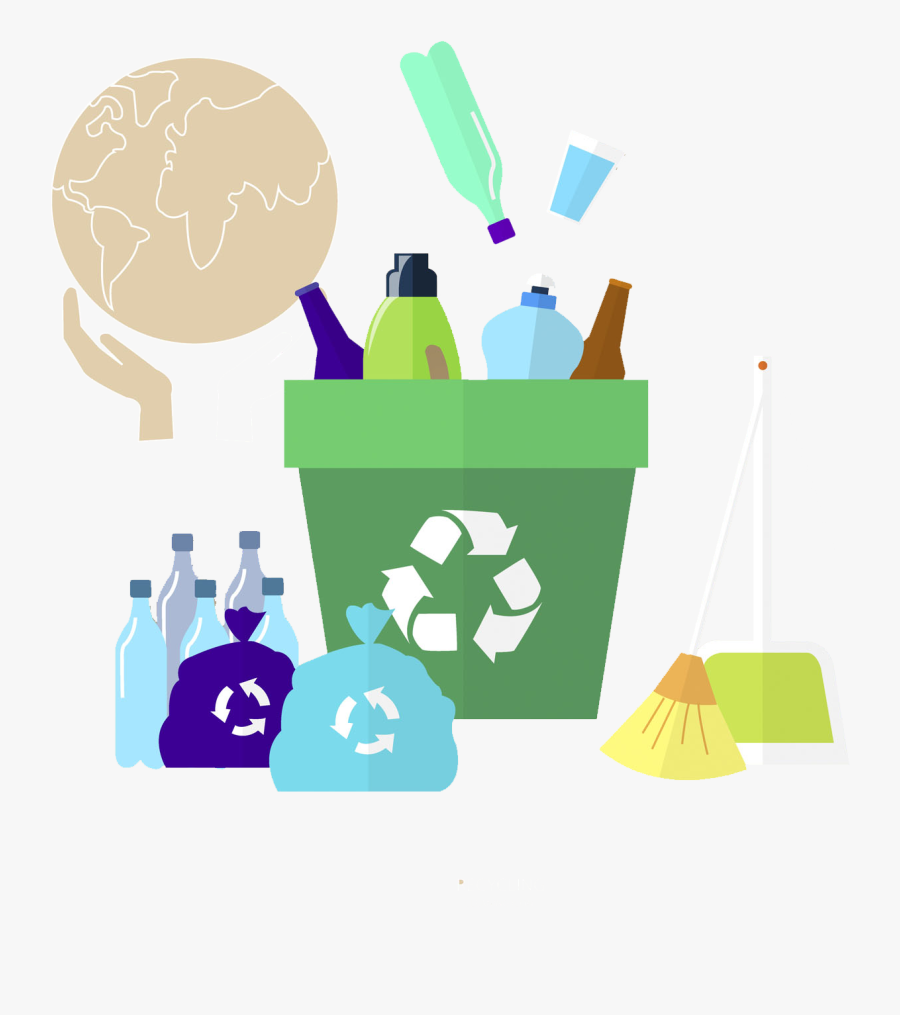 Garbage Clipart Waste Material - Plastic Waste Vector Png , Free