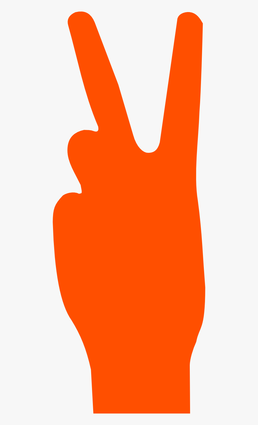 International Orange V Sign Peace Svg Scalable Vector - Peace Orange, Transparent Clipart