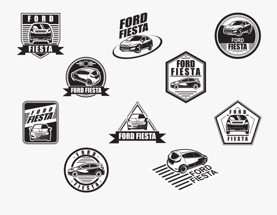 Ford Fiesta Vector Labels - Ford Fiesta Vektor, Transparent Clipart