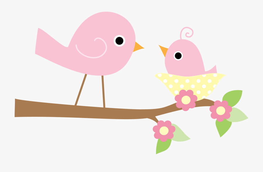 Pretty Birds Clipart Oh My Fiesta For Ladies - Pink Bird Baby Shower, Transparent Clipart