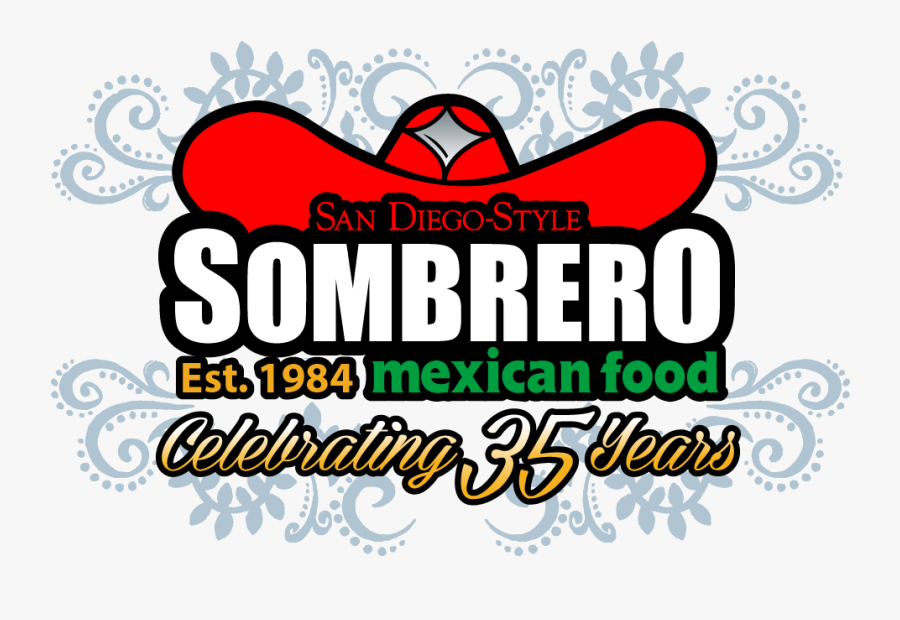 Sombrero Mexican Food Logo, Transparent Clipart