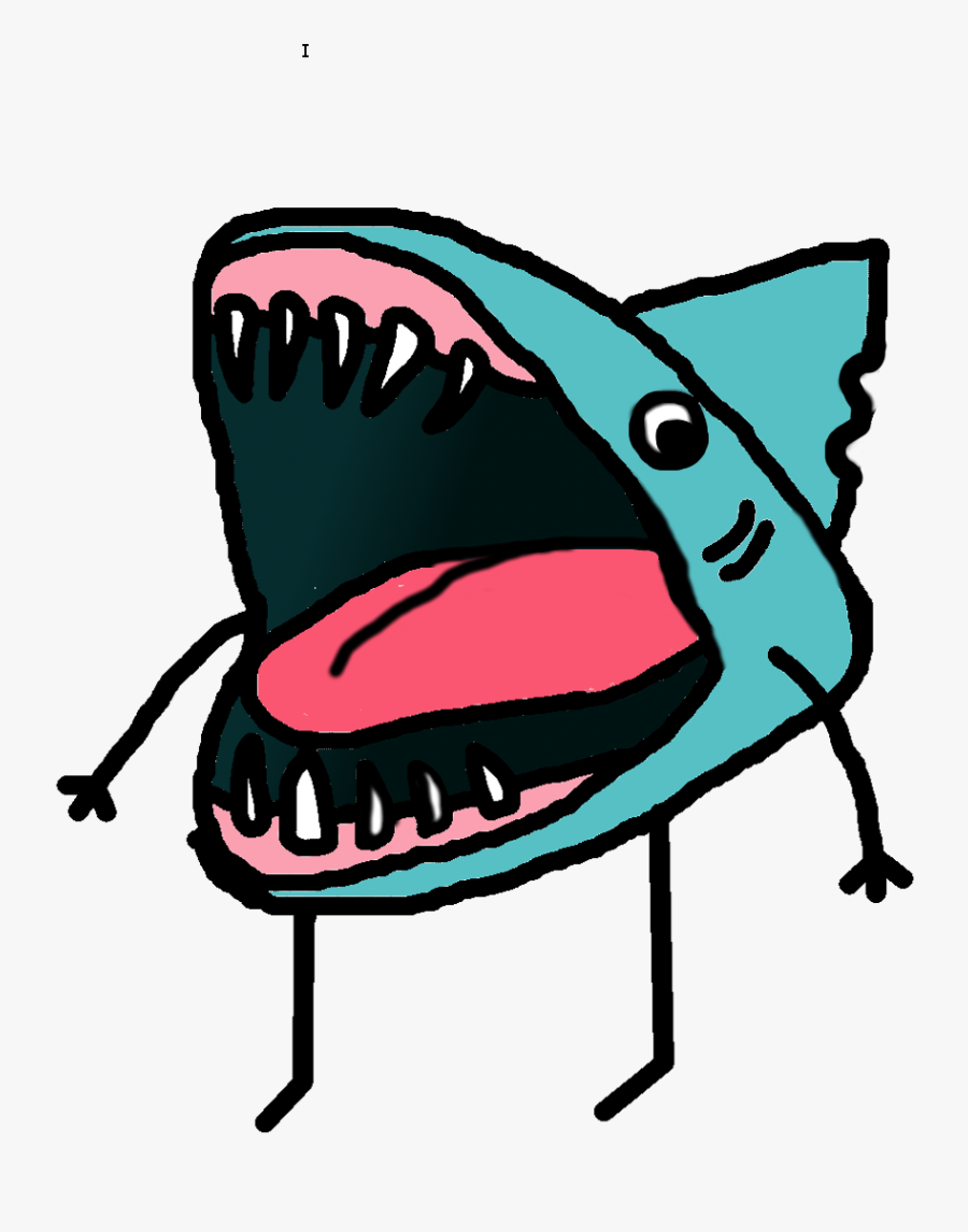 Clip Art Drawing For Free - Shark Mouth Open Png, Transparent Clipart