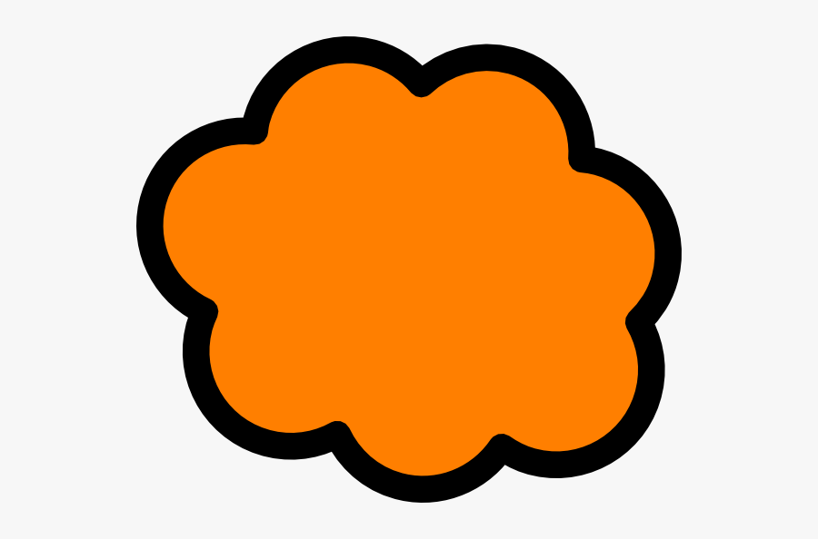 Orange Cloud Clip Art - Smoke Cloud Clipart, Transparent Clipart