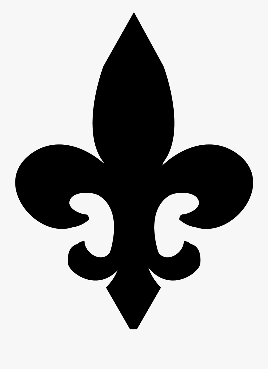 Black Fleur De Lis Vector Clip Art - Flor De Lis Png, Transparent Clipart