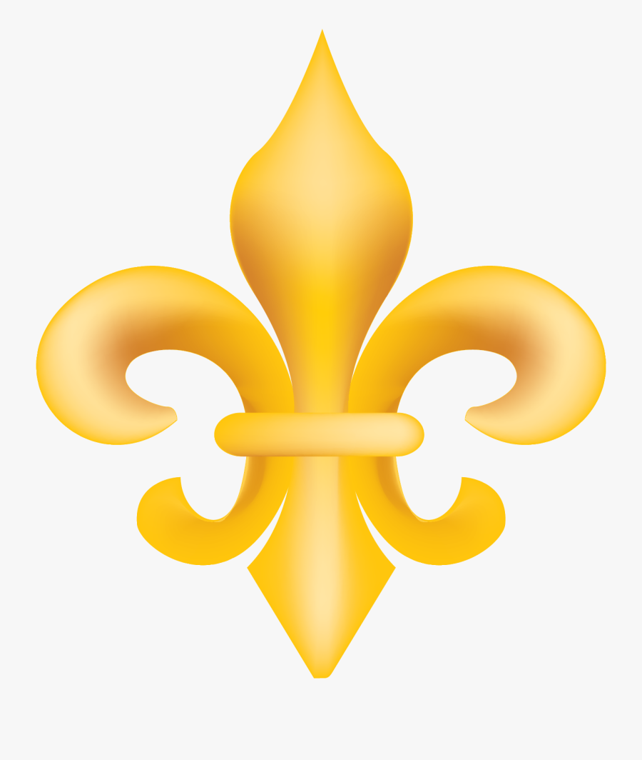 Gold Fleur De Lis Vector Clip Art - Fleur De Lis Transparent Background, Transparent Clipart