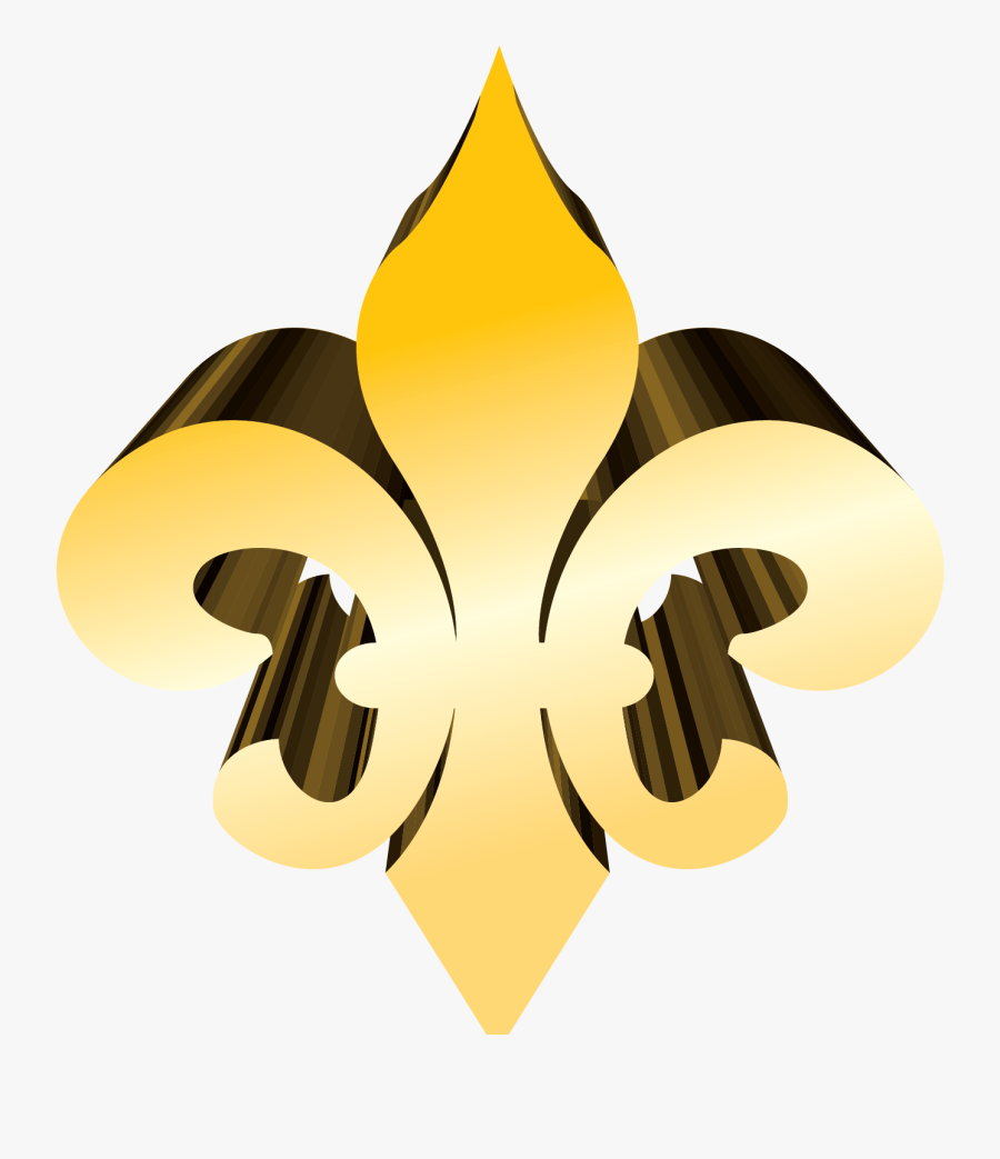 Gold Fleur De Lis Vector Clip Art - Graphic Design, Transparent Clipart