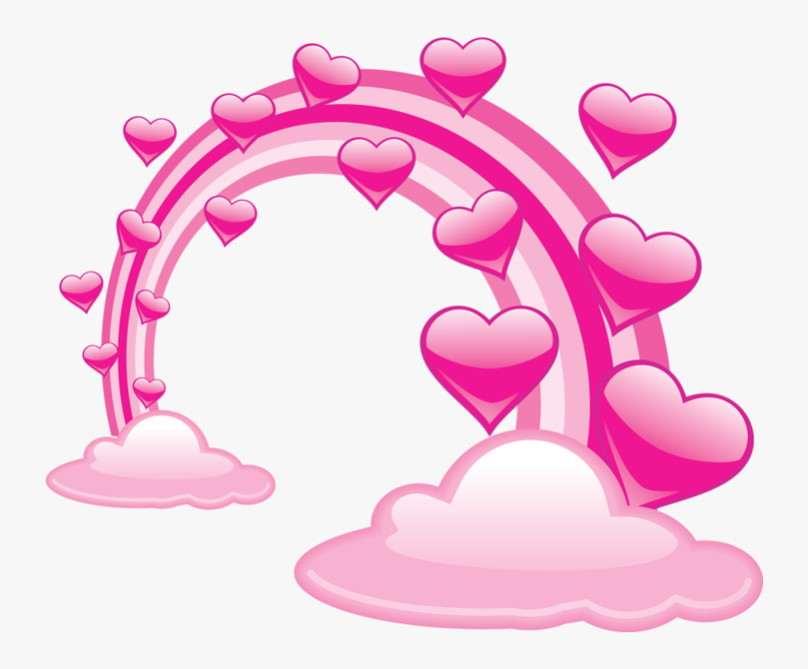 28 Collection Of Pink Cloud Clipart - Pink Rainbow, Transparent Clipart
