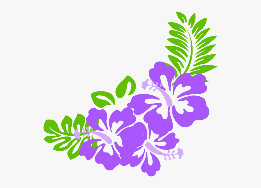 Hibiscus Clip Art - Border Hawaiian Flower Clipart, Transparent Clipart