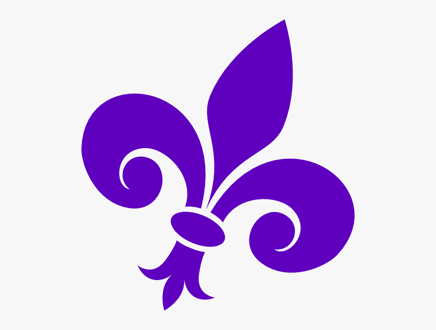 Large Purple Fleur De Lis, Transparent Clipart