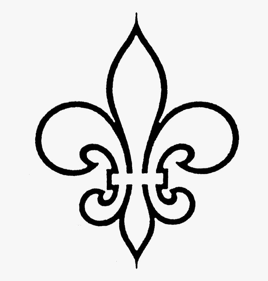 Fleur De Lis Rubber Stamp Craft And Card Making Stamps - Fleur De Lis No Saints, Transparent Clipart