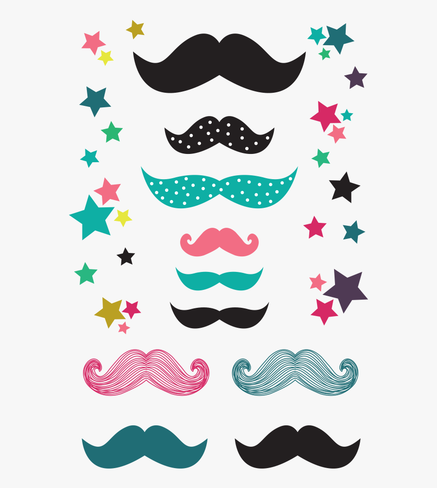 Moustache Clipart Party - Transparent Circle Of Stars, Transparent Clipart