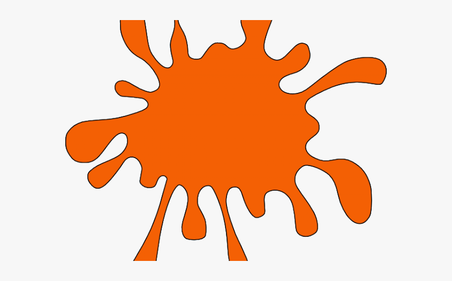 Orange Paint Splatter Transparent, Transparent Clipart