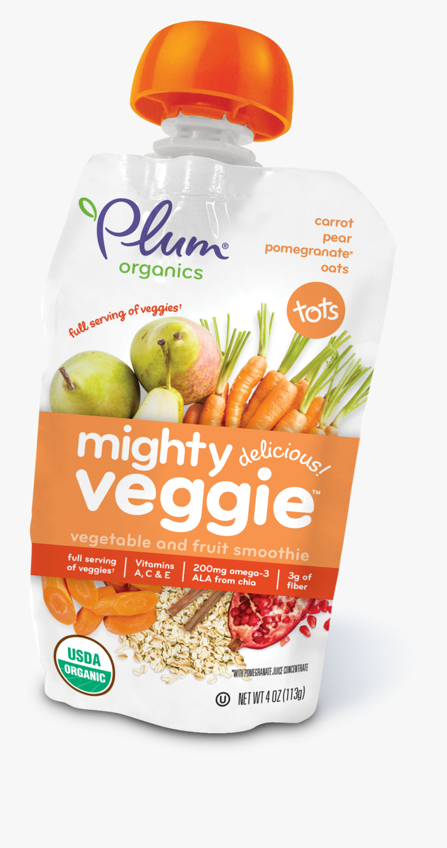 Transparent Packaging Vegetable Organic - Plum Organics Mighty Veggie, Transparent Clipart
