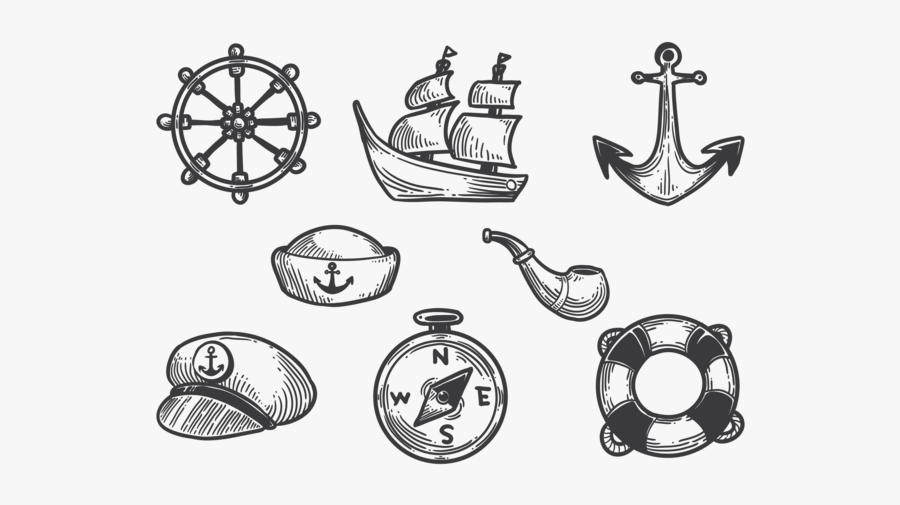 Seaman Boat Drawing, Transparent Clipart