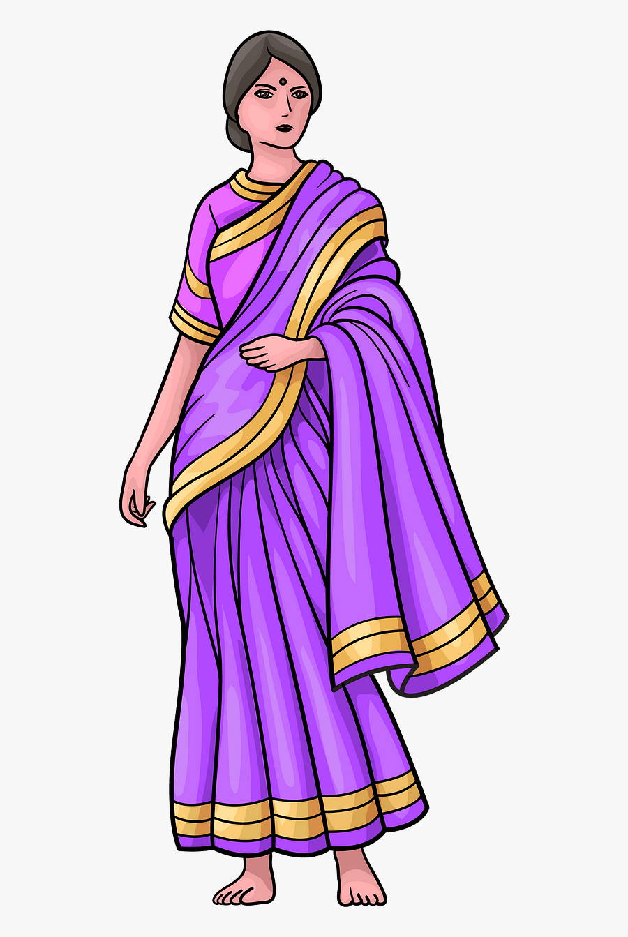 Sari, Transparent Clipart