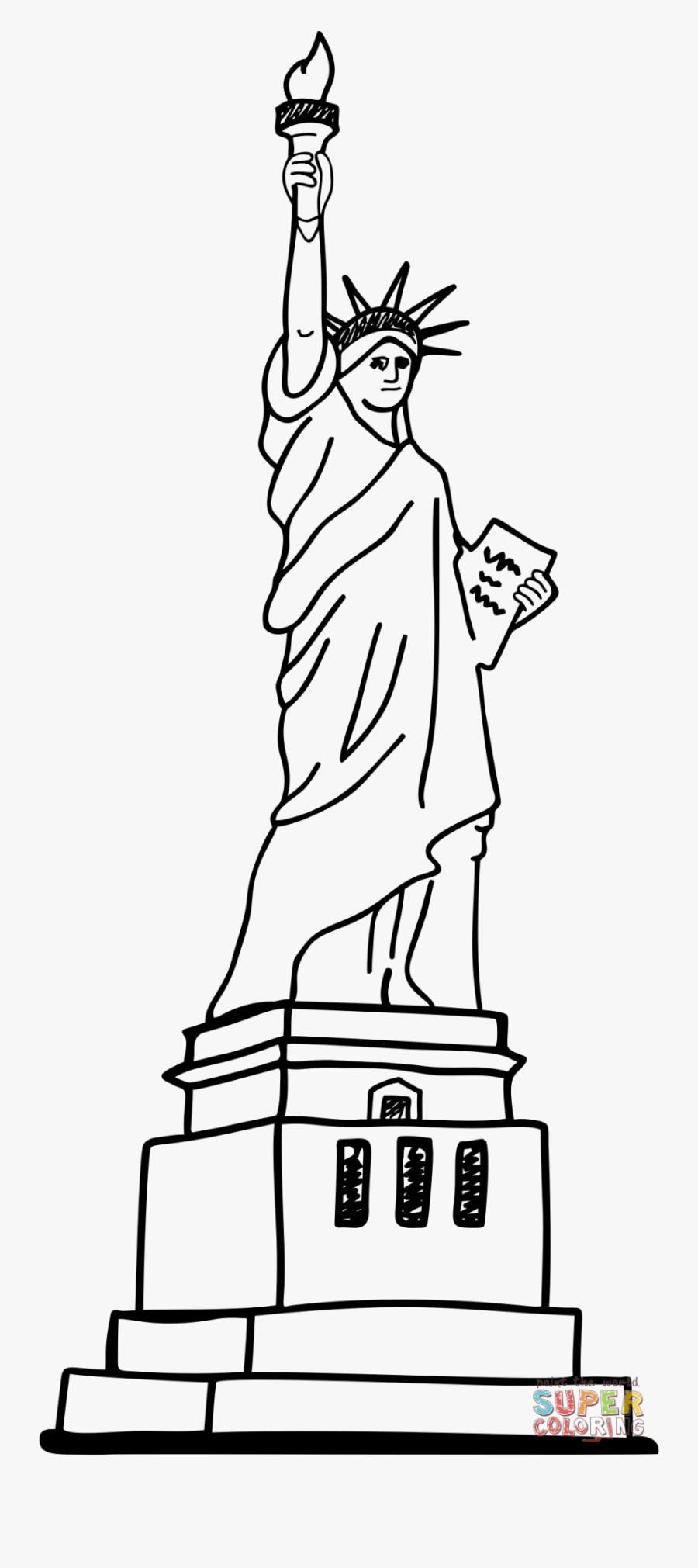 Statue Of Liberty Coloring Page Bell Free Printable - Imagenes De La