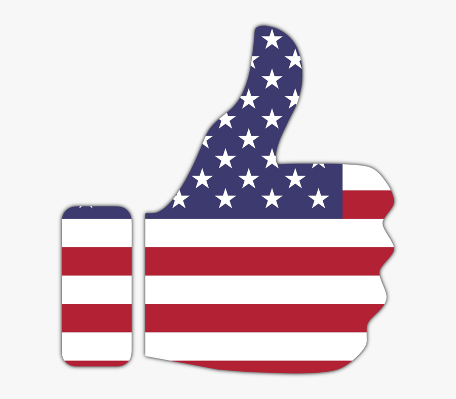 All Photo Png Clipart - American Flag Thumbs Up, Transparent Clipart