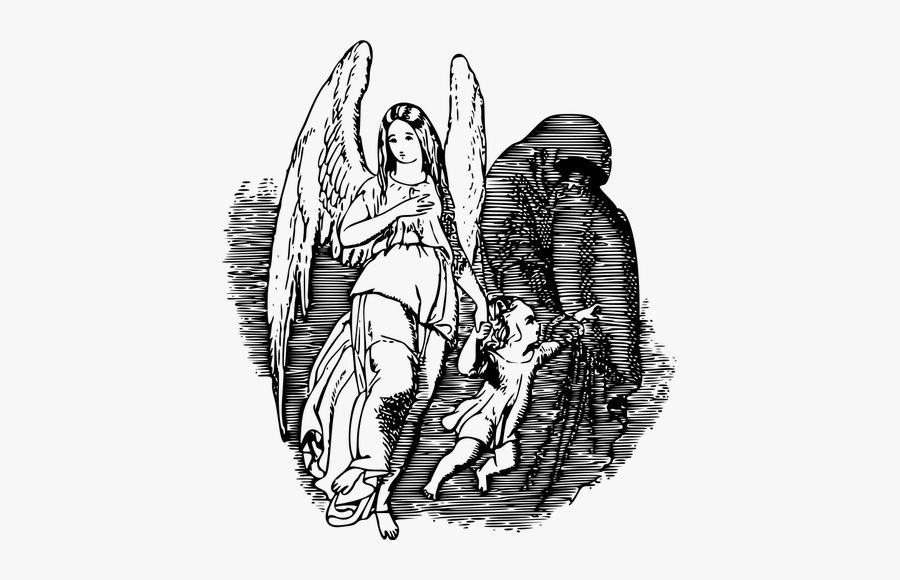 Angel And Devil Scene - Angel And Demon Love Drawing, Transparent Clipart