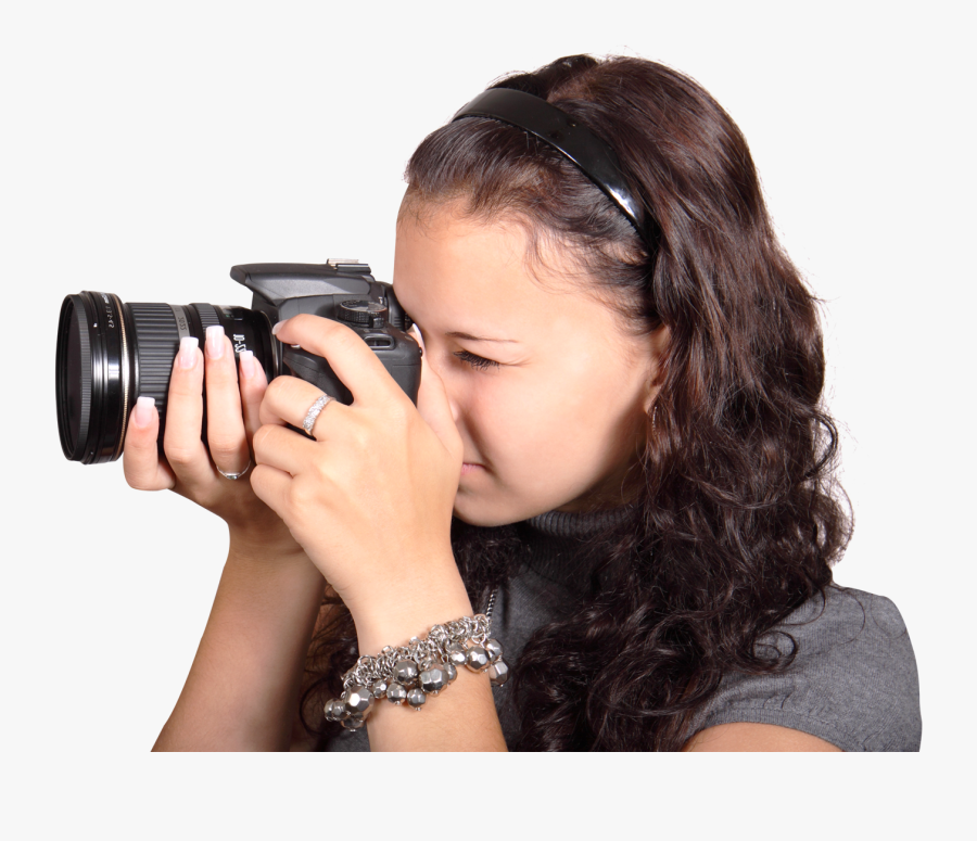 Camera Background Girl Png, Transparent Clipart