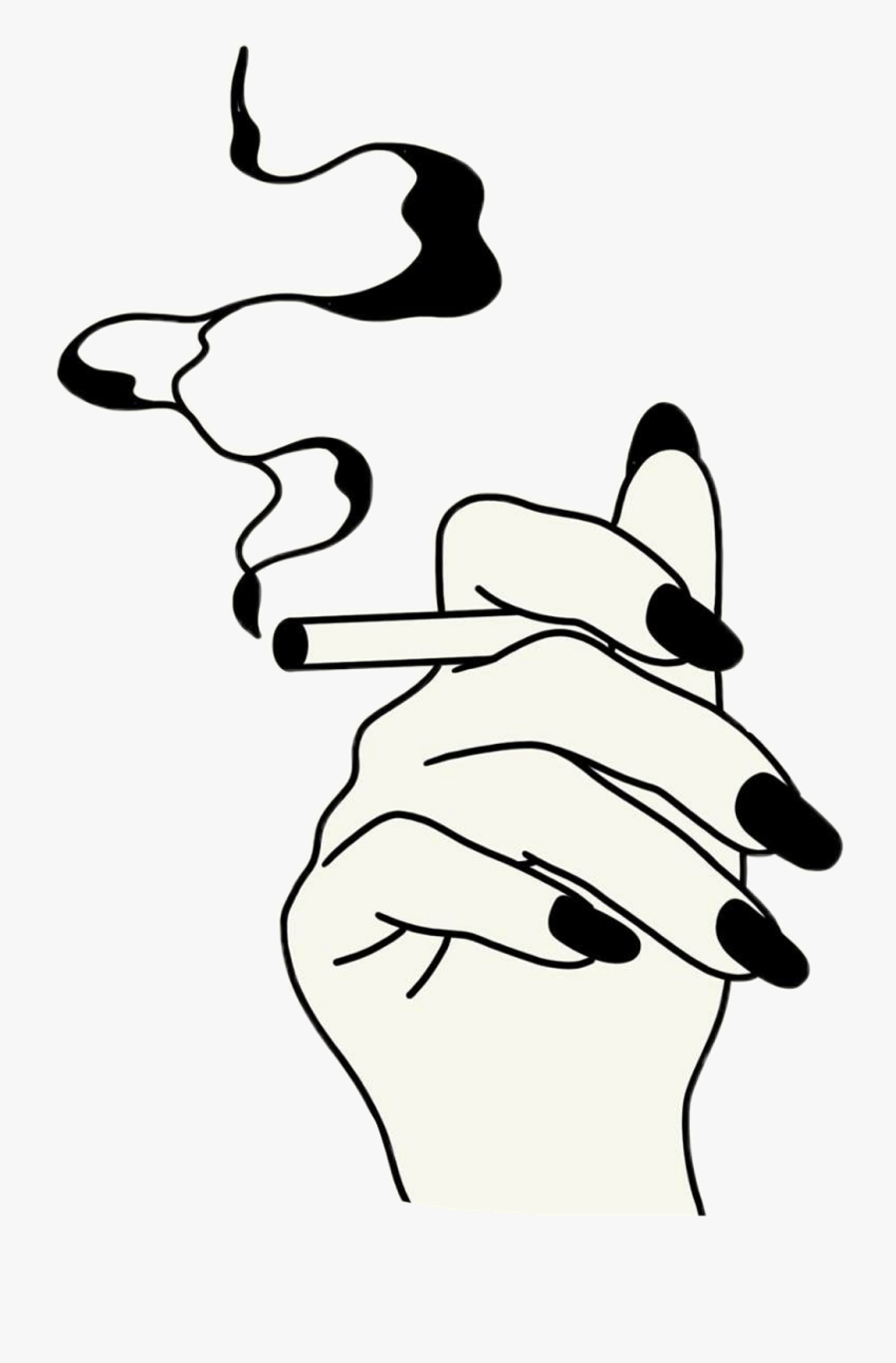 Girl Drawing Smoking Clipart , Png Download - Simple Easy Trippy