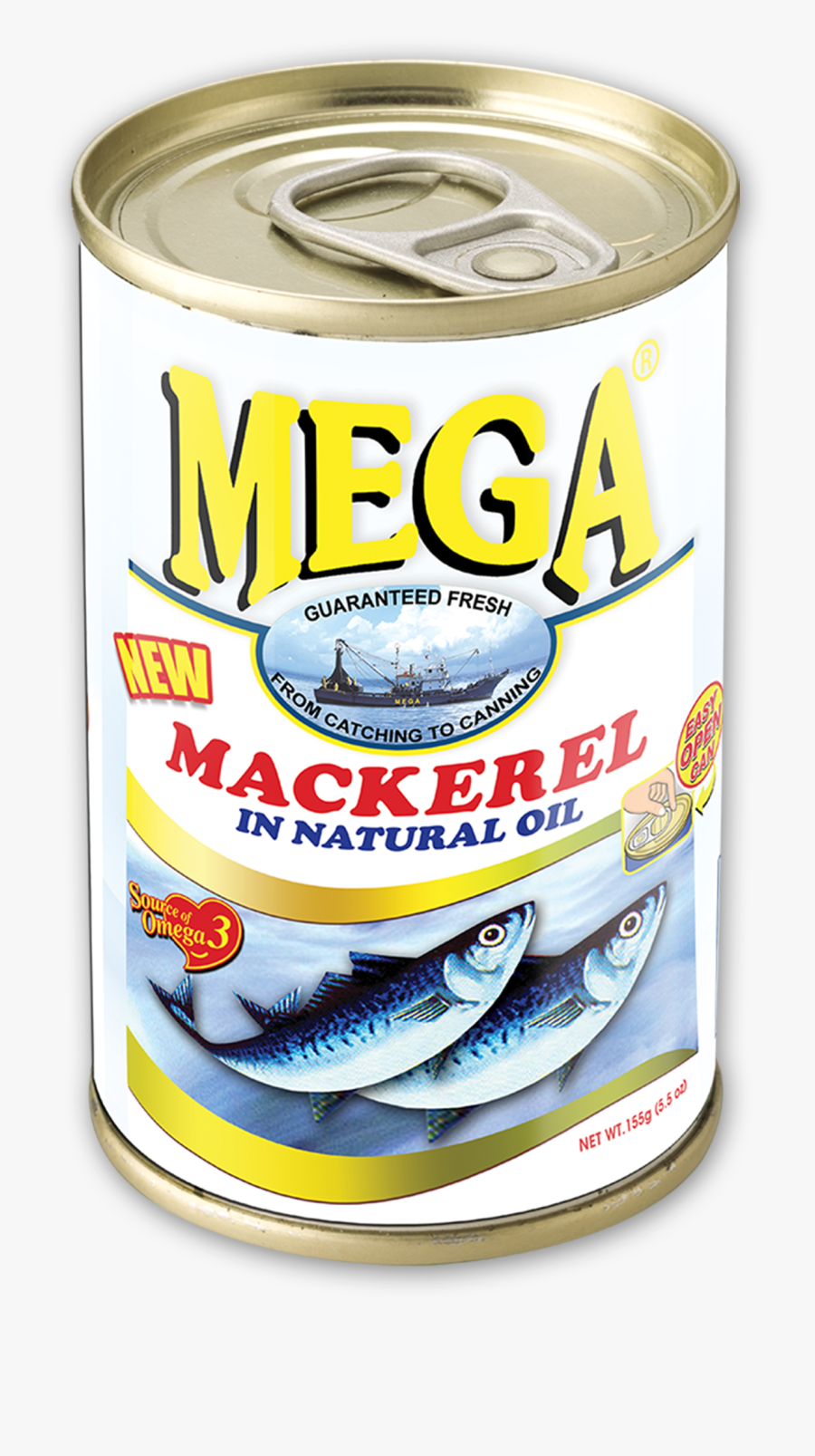 Mega In Natural Oil - Mega Mackerel In Natural Oil, Transparent Clipart