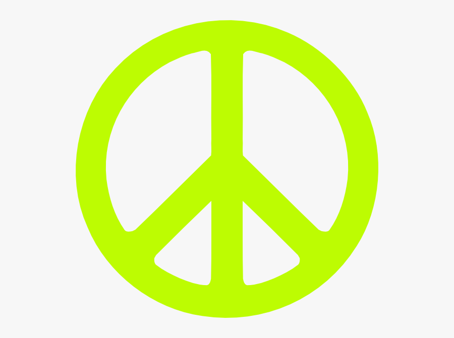 Neon Clipart Peace Sign - Peace Symbol In Green, Transparent Clipart