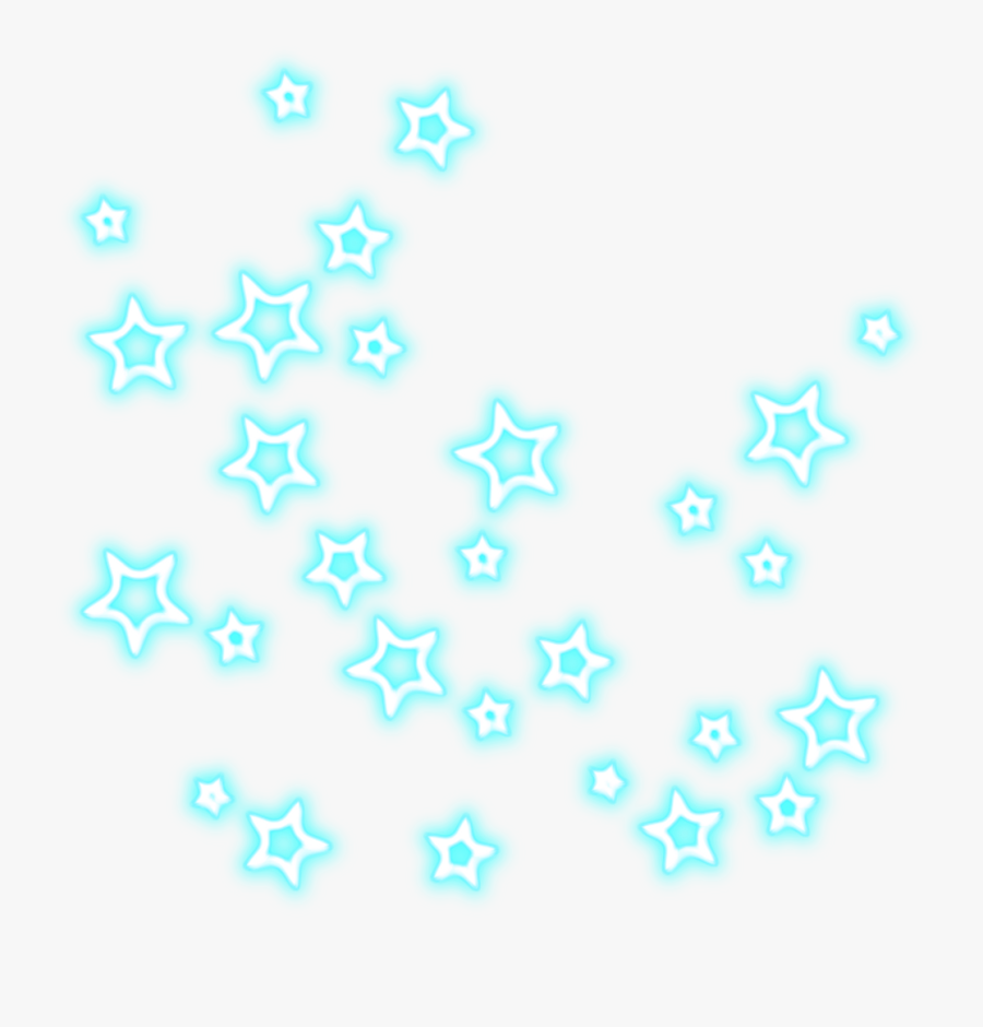 Clip Art Blue Neon Lights - Neon Light Stars Png, Transparent Clipart