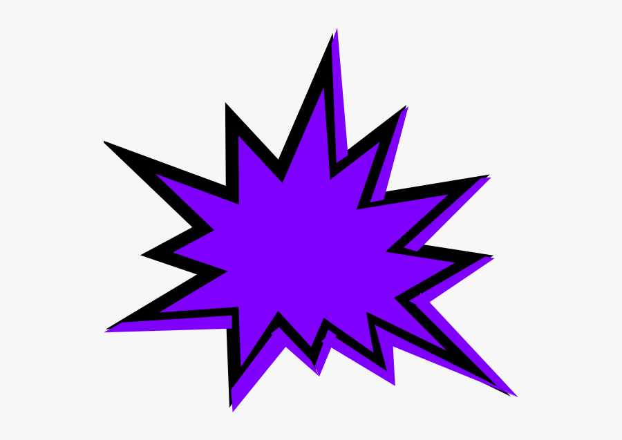 Explosion Clipart Kapow - Blue Comic Pow Png, Transparent Clipart