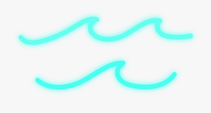 Transparent Neon Light Png - Ocean Wave Neon Sign, Transparent Clipart