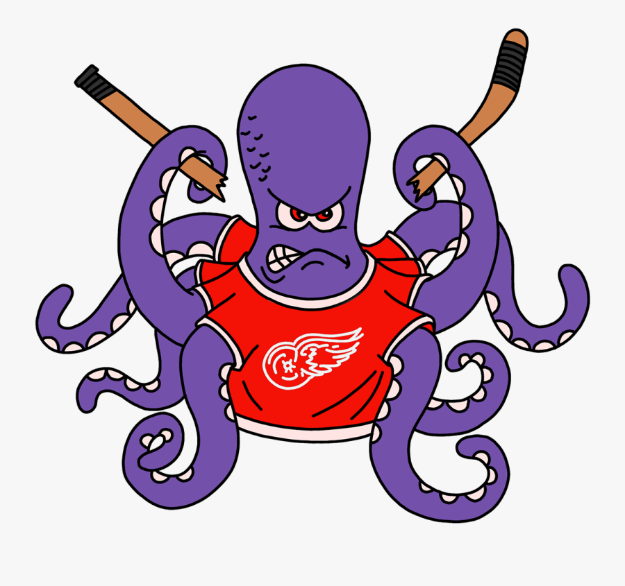 Detroit Red Wings Octopus Logo , Free Transparent Clipart ClipartKey