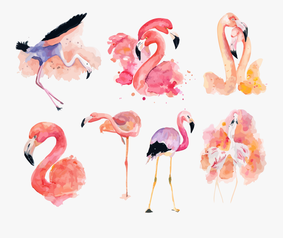 Watercolor Clipart Flamingo - Watercolor Flamingo Clipart Flamingo, Transparent Clipart