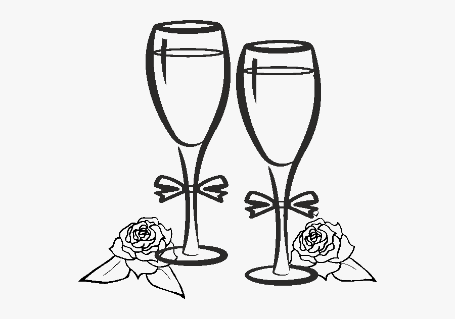 Transparent Wine Glass Pour Png - Dessin Flute De Champagne, Transparent Clipart