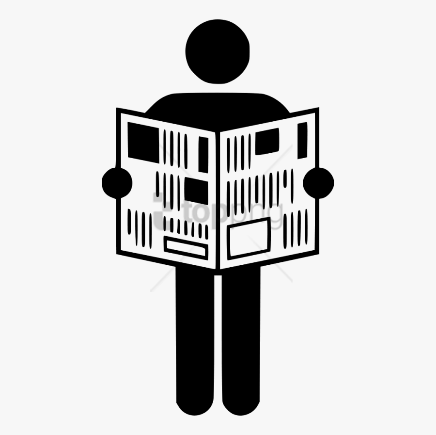 Free Png Download Man Reading Newspaper Icon Png Images - Reading Newspaper Icon Png, Transparent Clipart