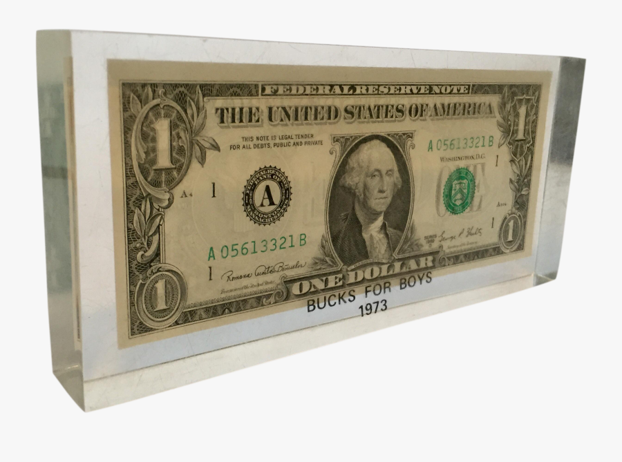 Clip Art Vintage Pop Art Lucite - Front Dollar Bill, Transparent Clipart