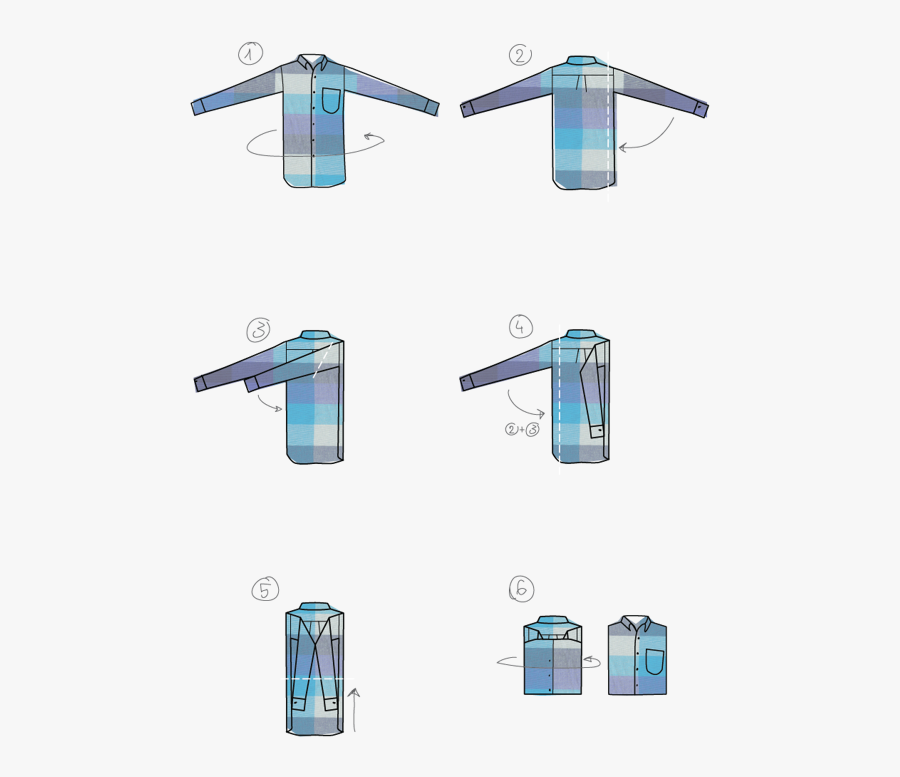 Transparent Folded Laundry Png - Fold A Long Sleeve Top, Transparent Clipart
