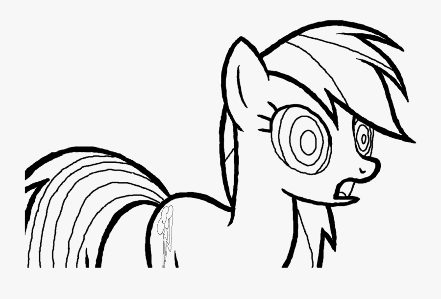 Transparent Anime Lineart Png - My Little Pony Hypnotize Coloring Pages, Transparent Clipart