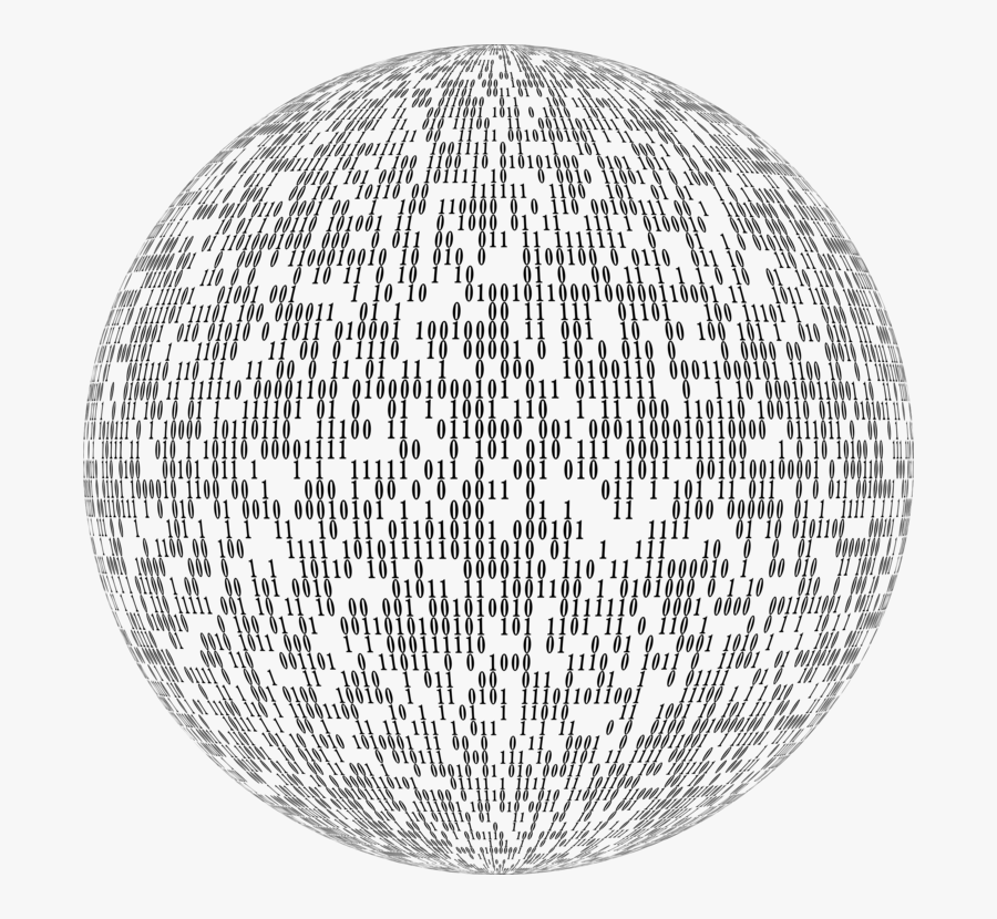 Ball,symmetry,monochrome Photography - Digital Data Number Png, Transparent Clipart