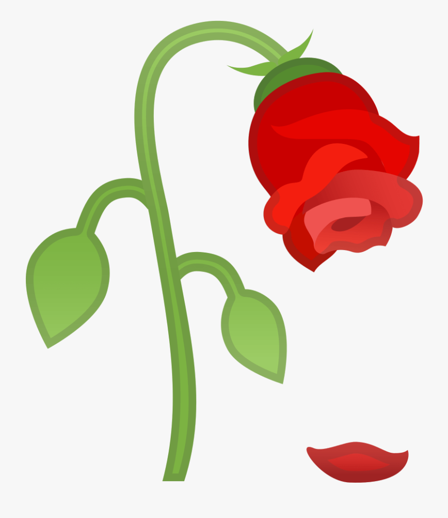 Transparent Flower Emoji Png - Wilted Rose Emoji Png, Transparent Clipart