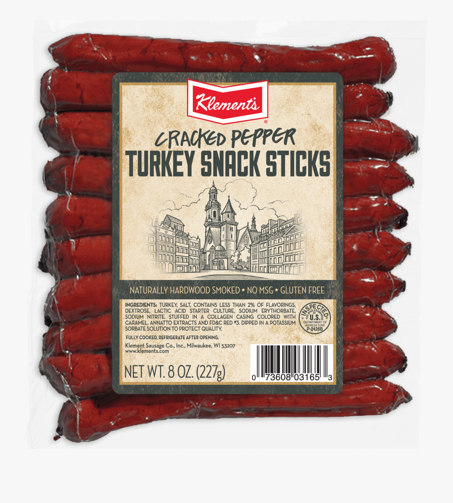 Transparent Cooked Turkey Png - Klement's Turkey Snack Sticks, Transparent Clipart