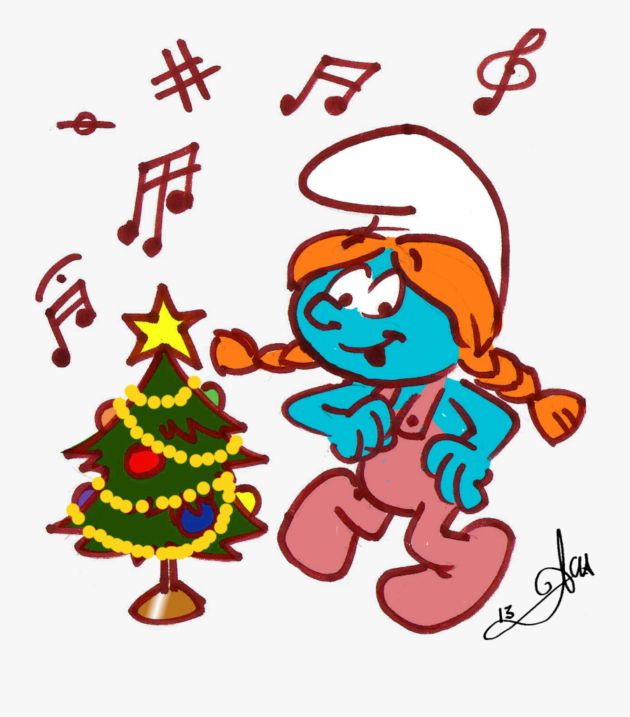 Smurfs In Christmas, Transparent Clipart