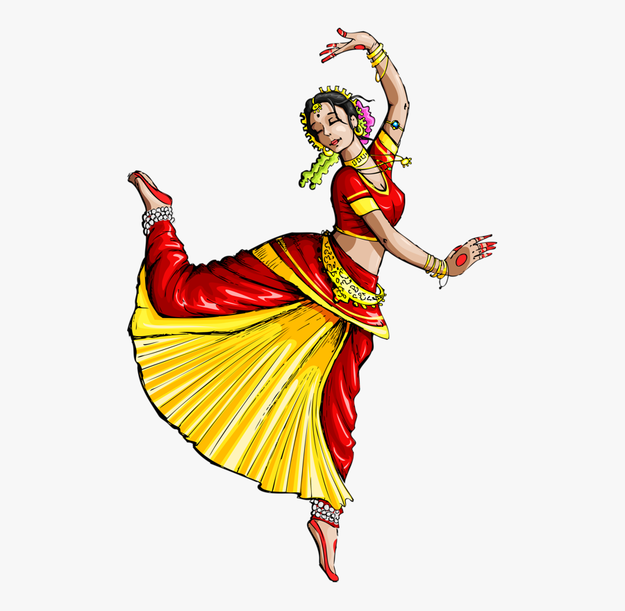 Dance In India Indian Classical Dance Drawing - Dance Forms Of India Drawings, Transparent Clipart